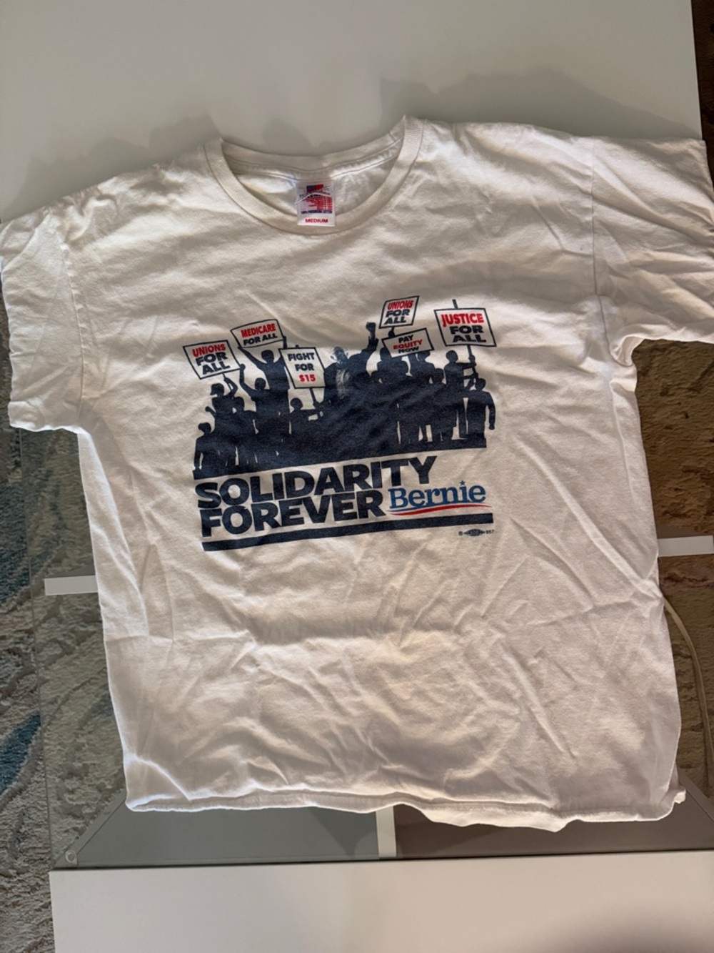 Bernie Solidarity Forever Graphic Tee - White